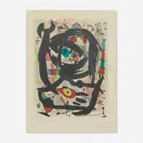 A lithograph for the Los Angeles County Museum of Art, Los Angeles by Joan Miró, 1969, lithograph on Arches vellum paper, sold Oct 2021