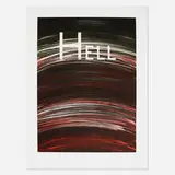 Ed Ruscha, Hell, 1988, aquatint in colors on Somerset cream paper