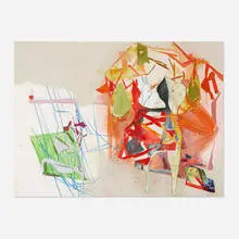 Amy Sillman, Untitled, 2004, mixed media with crayon, acrylic, pencil and collage on paper