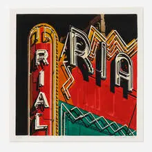 Robert Cottingham, Rialto, 1985, watercolor on paper