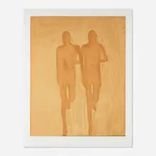 Nathan Oliveira, The Twin Runners, 2005, color sugar lift, soap ground and spit bite aquatints with soft ground etching