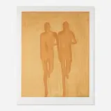 Nathan Oliveira, The Twin Runners, 2005, color sugar lift, soap ground and spit bite aquatints with soft ground etching