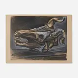 Pablo Picasso, Crâne de Chèvre sur la Table, 1953, sugar aquatint in colors on Rives BFK paper
