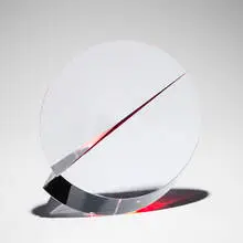 Martin Rosol, Nautilus, c. 2015, sandblasted, cut, and polished optical glass