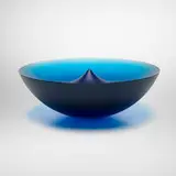 František Vízner, Bowl with Peak, c. 1996, cast glass