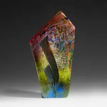 Monumental Standing Stone by William Morris, 1986, hand-blown glass, sold Sep 2024