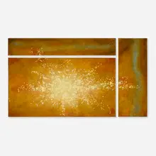 Cassandria Blackmore, Triptych Commission, 2012, reverse-painted glass, grout, aluminum