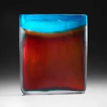 Orange Acqua by Laura de Santillana, 2000, hand-blown and compressed glass, sold Sep 2024