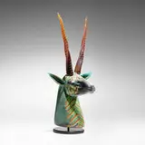 Shelley Muzylowski Allen, Nightshade Kudu, 2014, hand-blown glass, enameled steel