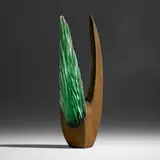 Alex Gabriel Bernstein, New Green Sprout, 2011, cast and carved glass, fused steel