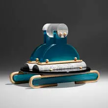 Linda MacNeil, Suspended Parallel, 1986, plate glass, granite, enameled brass