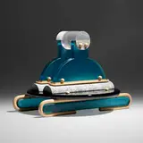 Linda MacNeil, Suspended Parallel, 1986, plate glass, granite, enameled brass