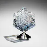 Jon Kuhn, Matrix II, 2003, ground, polished, and laminated glass, stainless steel