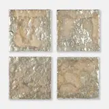 Anjali Srinivasan, 4 Quarters to a Whole (from the Mirror Painting series), 2010, blown and silvered glass, silicone, canvas