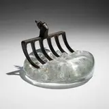 Mary Shaffer, Forked, c. 1997, glass, found metal