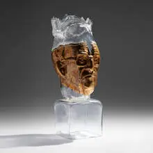 Erwin Eisch, Self Portrait - My Father, 2003, hand-blown, carved, and enameled glass