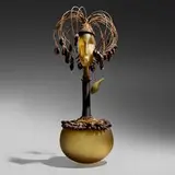 Jenny Pohlman and Sabrina Knowles, Untitled (Monumental vessel from the Heads series), 2004, hand-blown and sculpted glass, ferrous and non-ferrous metals, beads, and antique West African findings