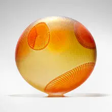 Medusa by Lino Tagliapietra, 2006, hand-blown glass, partial battuto and inciso surface, sold Sep 2024