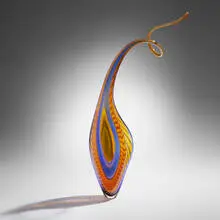 Lino Tagliapietra, Dinosaur, 2006, hand-blown glass, partial battuto and inciso surface