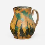 George E. Ohr, Large pitcher, 1897-1900, glazed earthenware