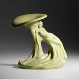 Artus Van Briggle for Van Briggle Pottery, Rare and Early Lady of the Lily vase, 1902