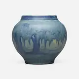 Anna Frances Simpson for Newcomb College Pottery, Scenic vase live oaks, Spanish moss, and full moon