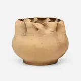 Vase by George E. Ohr, 1898-1910, glazed earthenware, sold Sep 2024