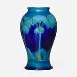 Moorcroft Pottery, Tall Moonlit Blue vase, c. 1930, glazed earthenware