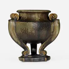 Fulper Pottery, Jardinière, c. 1917-1923, Leopard Skin Crystalline-glazed stoneware
