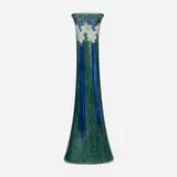 Early vase with daffodils by Marie Levering Benson for Newcomb College Pottery, 1909, glazed earthenware, sold Sep 2024