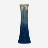Early vase with crocuses by Mary W. Summey for Newcomb College Pottery, 1908, glazed earthenware, sold Sep 2024