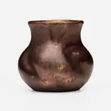 Sea and Sand (Rare vase with crabs) by Maria Longworth Nichols Storer, 1897, oxblood-glazed earthenware, sold Sep 2024
