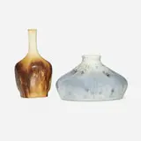 Vases, set of two by Valdemar Engelhardt for Royal Copenhagen, c. 1900, crystalline-glazed porcelain, sold Sep 2024