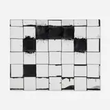 Jarbas Lopes, Untitled, 2013, charcoal and ink on woven elastic on wooden frame