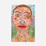 Mary Bero, Flesh, cotton and silk embroidery on cotton fabric