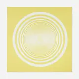 Francis Celentano, Elliptical Series B: White on Light Yellow, 1967, monoprint