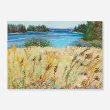 Suzanne Dickson Albert, Untitled (Landscape by the Lake), pastel on paper