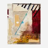 Maggi Brown, Collage with Red, 1988, mixed media collage on paper