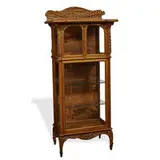 vitrine display cabinet with carved wheat decoration by Émile Gallé, sold Apr 2022