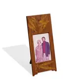 Art Nouveau, marquetry picture frame with leaf and berry decoration