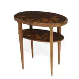 two-tiered table with cyclamen decoration by Émile Gallé, sold Apr 2022