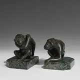 Georges Laurent, Chimpanzee Bookends, pair