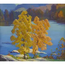 Rudolph Ingerle, Lake Landscape in Autumn