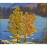 Rudolph Ingerle, Lake Landscape in Autumn