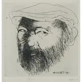 Leonard Baskin, Self-Portrait Age 44