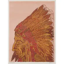 Antonio Frasconi, Chief Sitting Bull, 1971