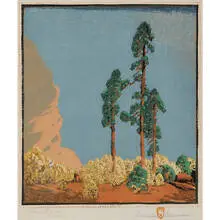 Gustave Baumann, Three Pines, 1923