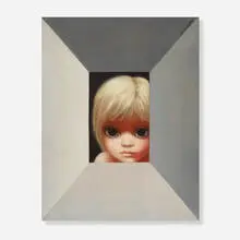 Untitled by Margaret Keane, c. 1960, oil on canvas, sold Mar 2020