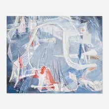 Marion Messinger, Untitled, 1948, oil and ink on masonite