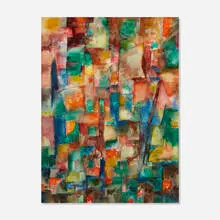 Untitled by Enzo Brunori, 1956, watercolor on paper, sold Mar 2020